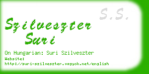 szilveszter suri business card